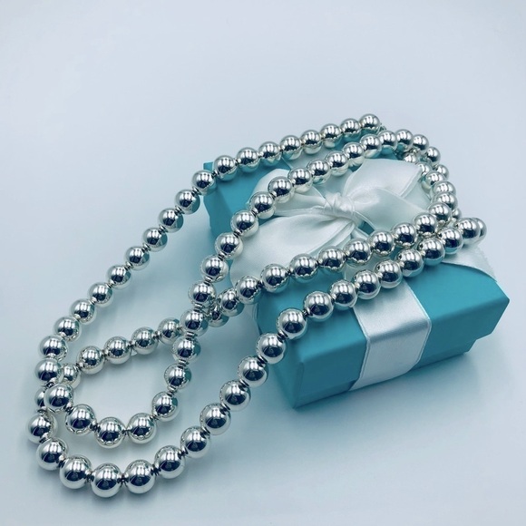36” Tiffany & Co. HardWear 10mm Bead Necklace with PACKAGING